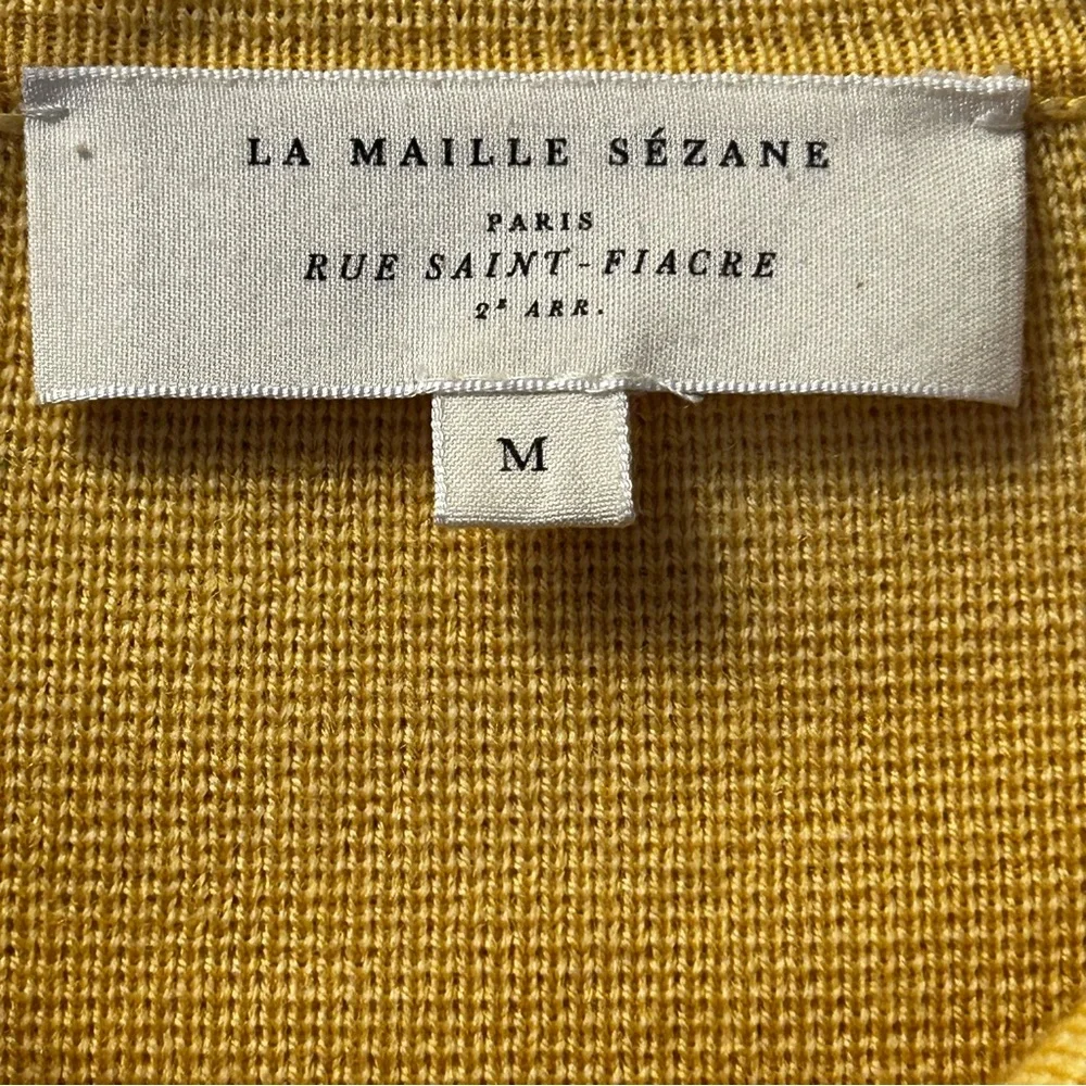 Sezane Yellow Cardigan Sweater - Picture 9 of 10